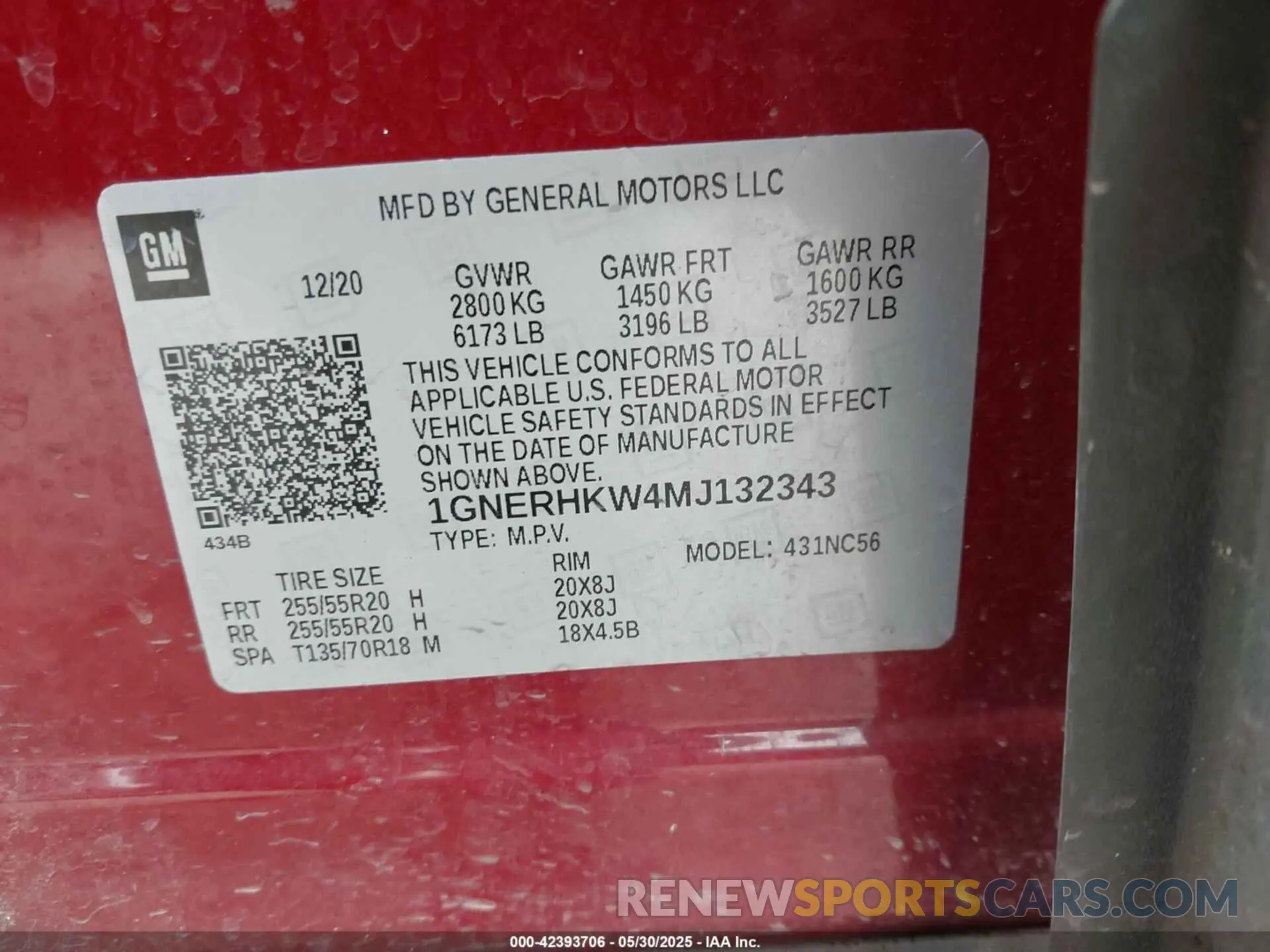 9 Photograph of a damaged car 1GNERHKW4MJ132343 CHEVROLET TRAVERSE 2021