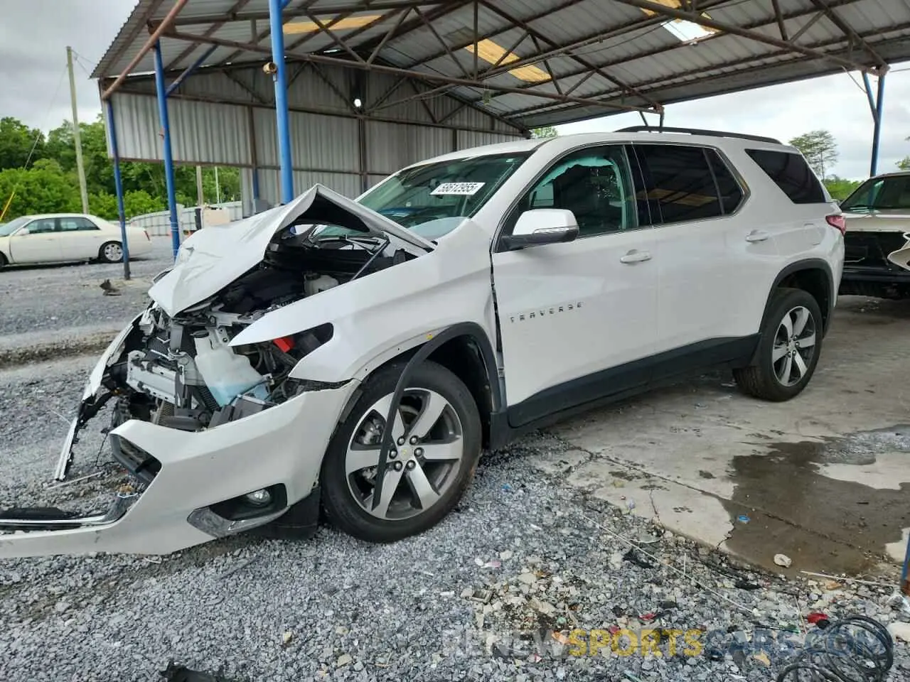 1 Photograph of a damaged car 1GNERHKW5MJ202366 CHEVROLET TRAVERSE 2021
