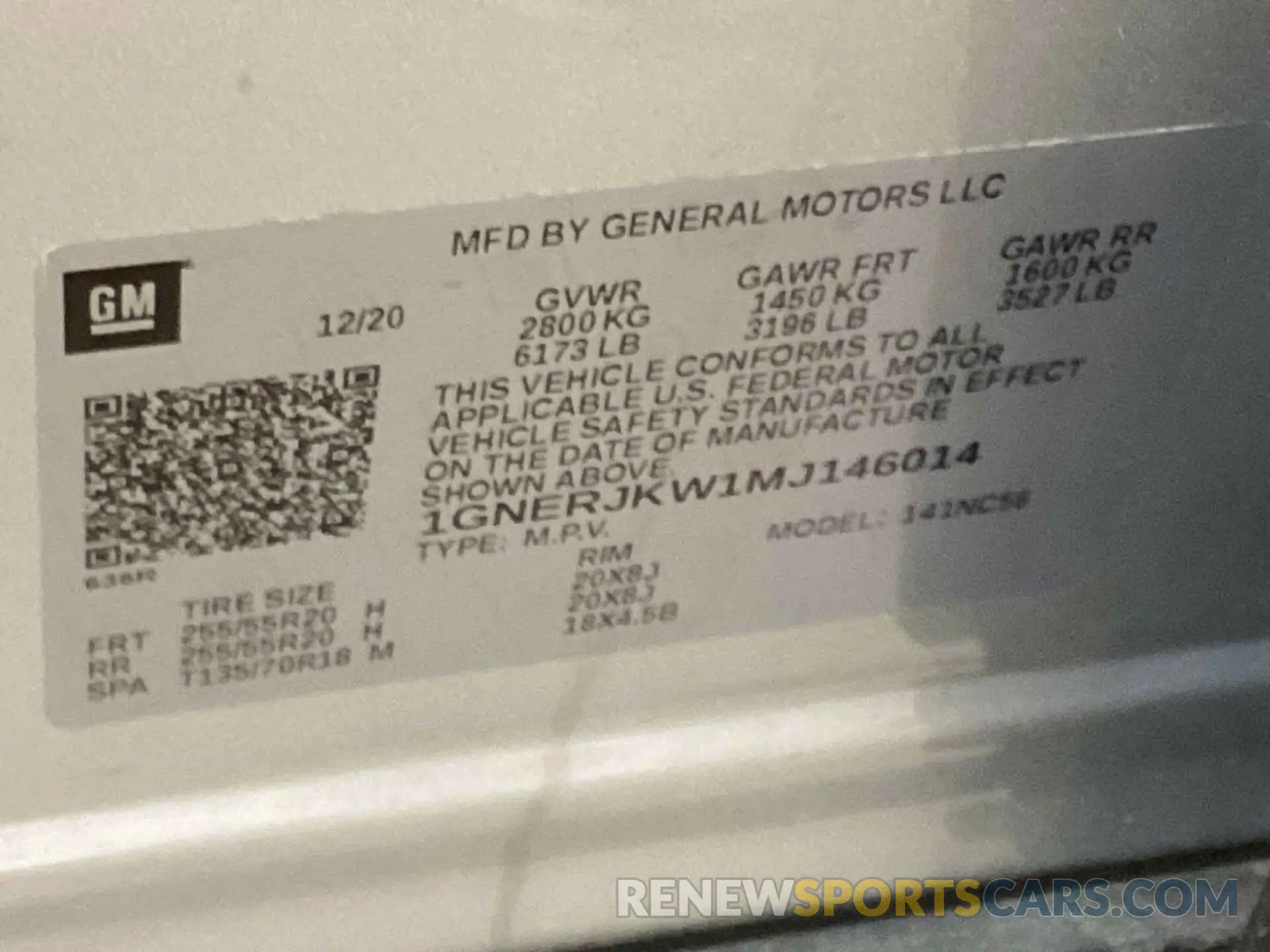 11 Photograph of a damaged car 1GNERJKW1MJ146014 CHEVROLET TRAVERSE 2021