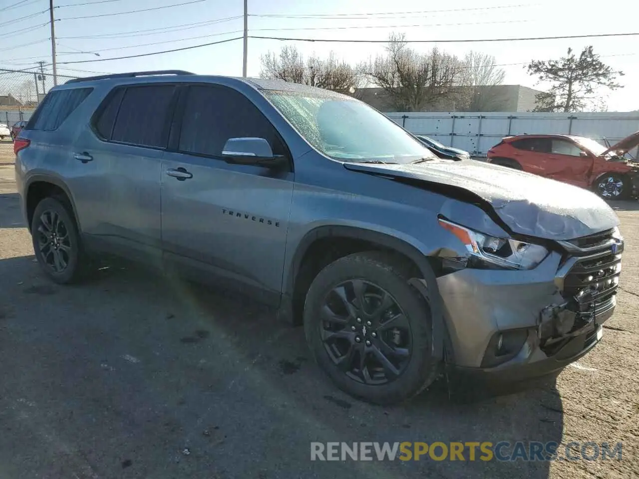 4 Photograph of a damaged car 1GNERJKW2MJ173710 CHEVROLET TRAVERSE 2021