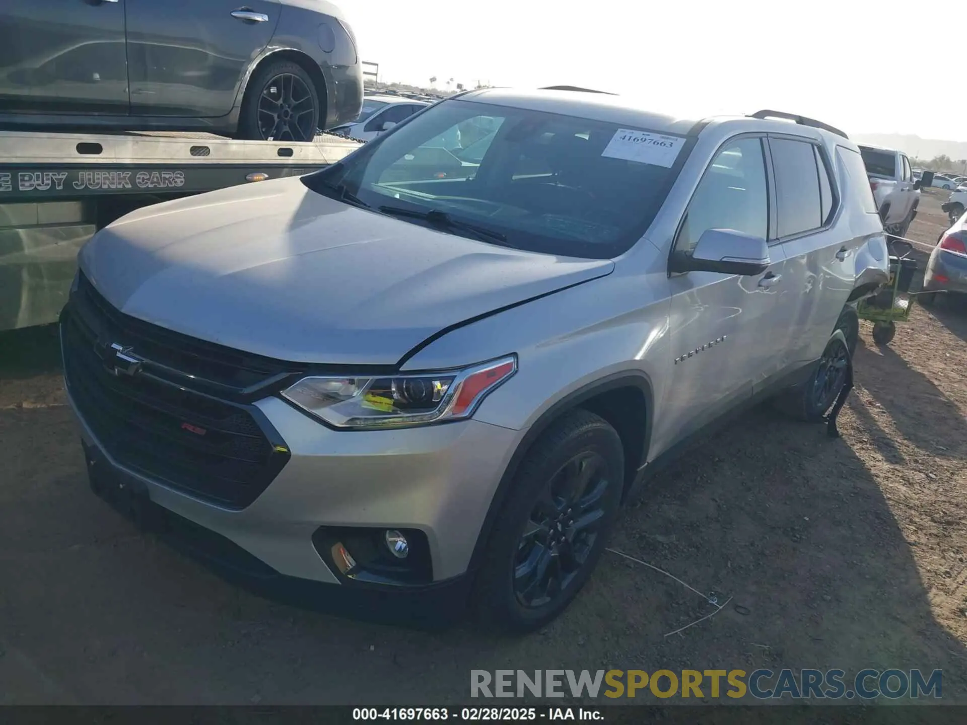 2 Photograph of a damaged car 1GNERJKW6MJ164170 CHEVROLET TRAVERSE 2021