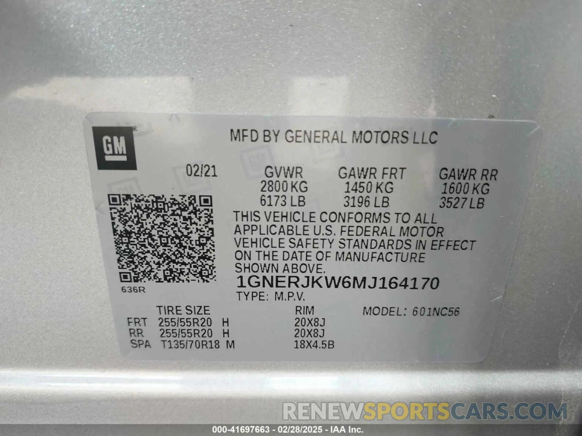 9 Photograph of a damaged car 1GNERJKW6MJ164170 CHEVROLET TRAVERSE 2021