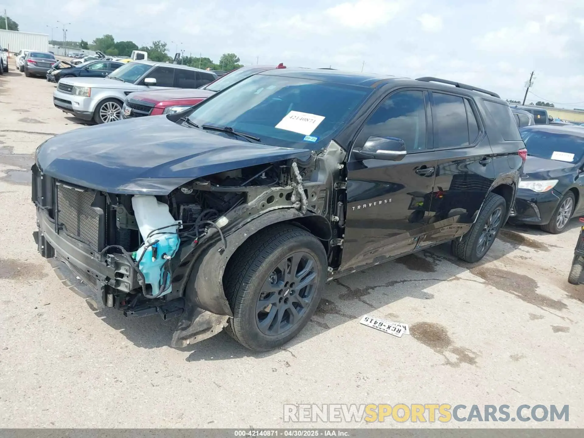 2 Photograph of a damaged car 1GNERJKW9MJ255465 CHEVROLET TRAVERSE 2021