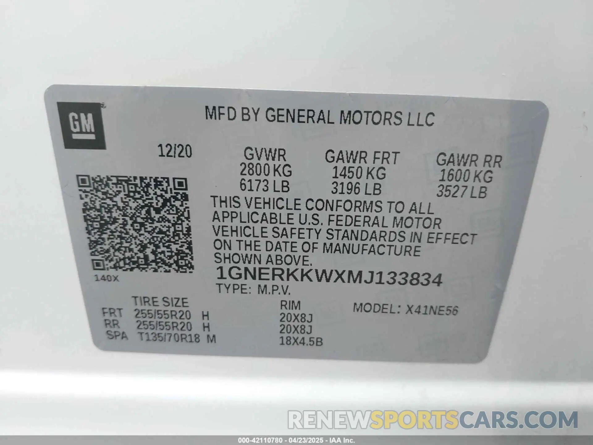 9 Photograph of a damaged car 1GNERKKWXMJ133834 CHEVROLET TRAVERSE 2021