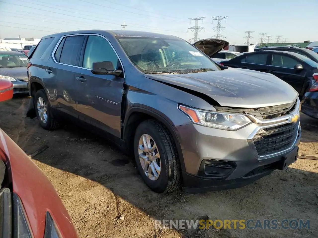 4 Photograph of a damaged car 1GNEVFKW8MJ109275 CHEVROLET TRAVERSE 2021