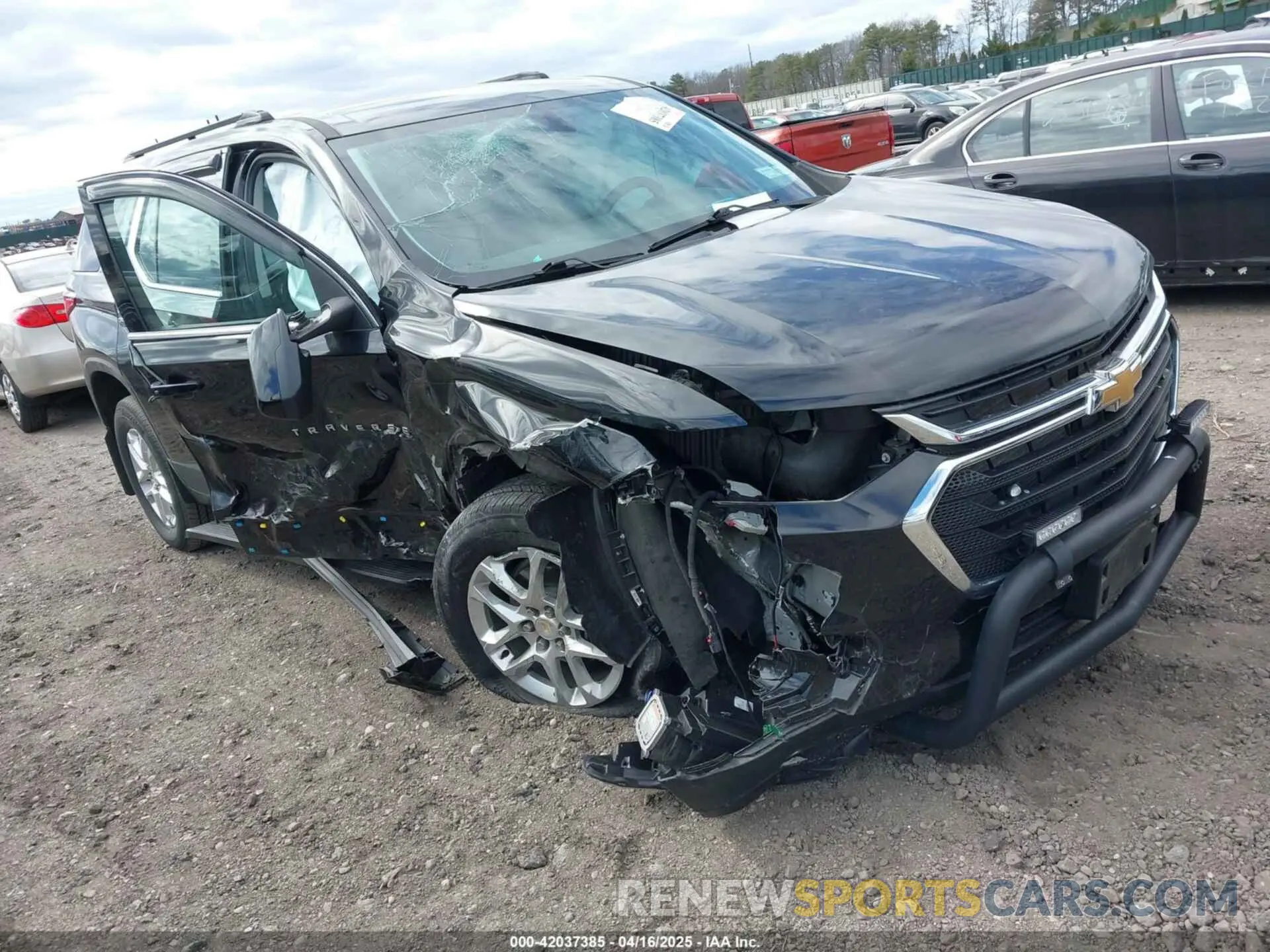 1 Photograph of a damaged car 1GNEVFKW9MJ191243 CHEVROLET TRAVERSE 2021