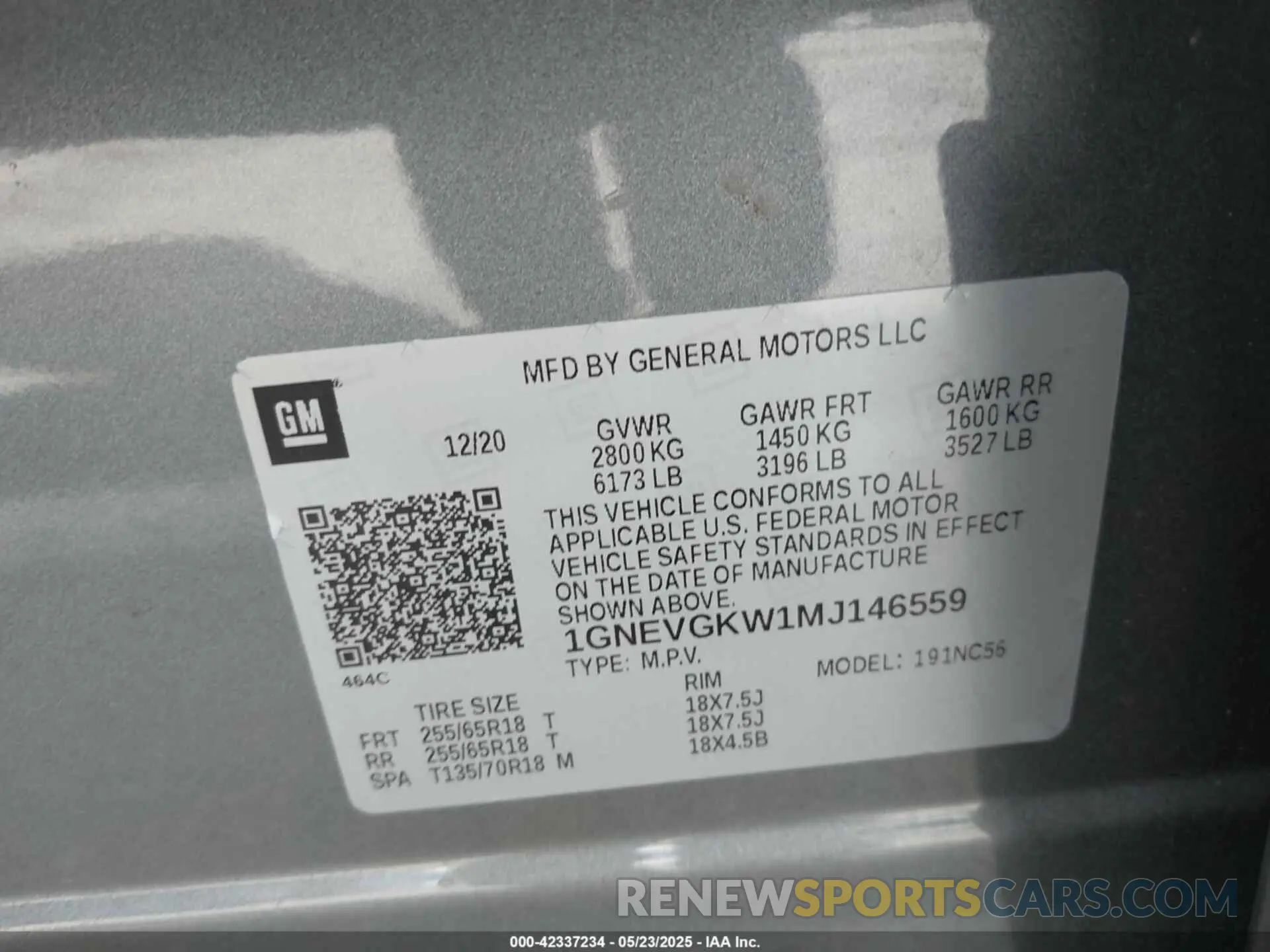 9 Photograph of a damaged car 1GNEVGKW1MJ146559 CHEVROLET TRAVERSE 2021