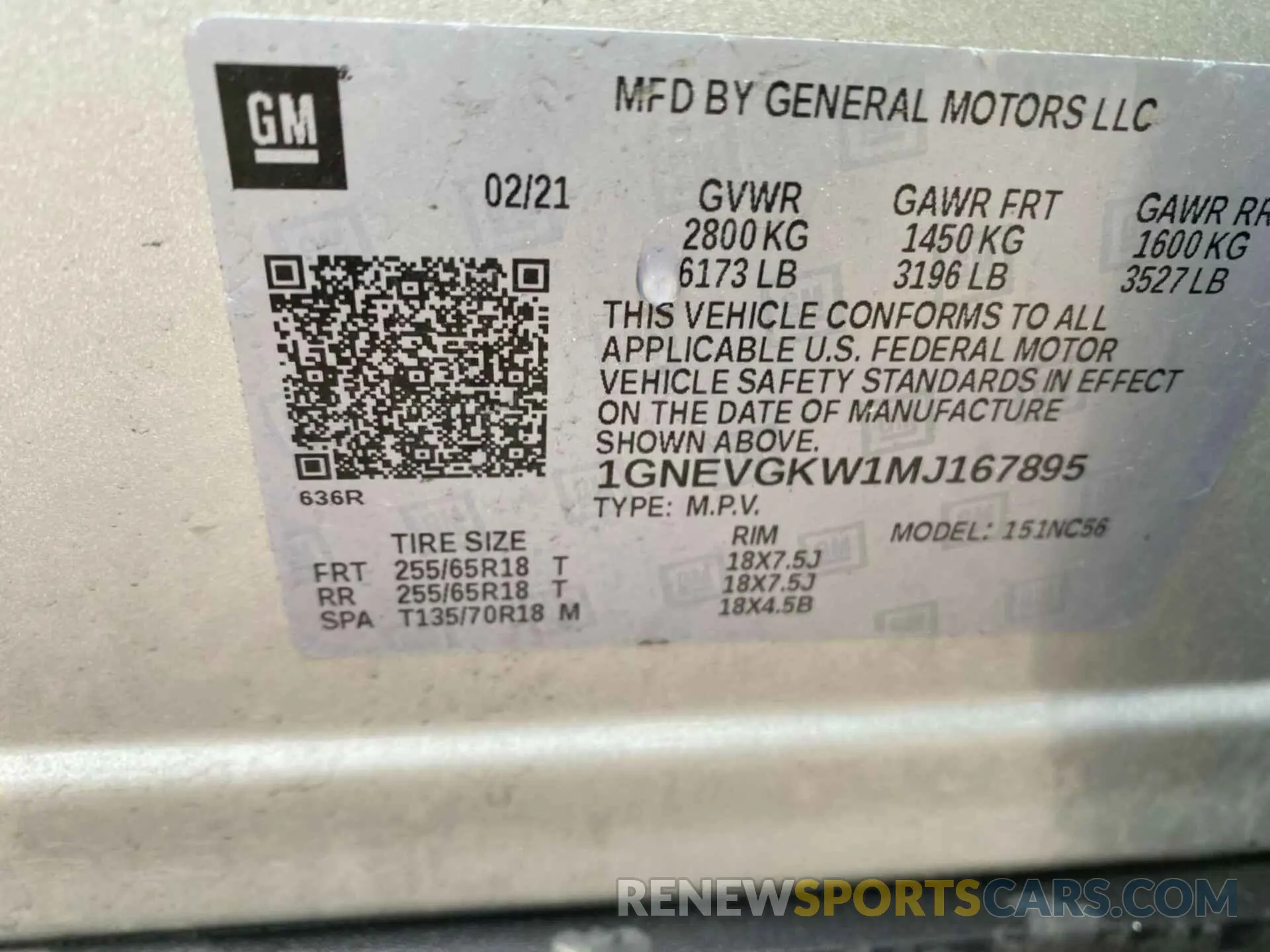 9 Photograph of a damaged car 1GNEVGKW1MJ167895 CHEVROLET TRAVERSE 2021