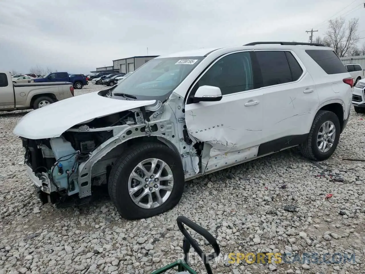 1 Photograph of a damaged car 1GNEVGKW3MJ135420 CHEVROLET TRAVERSE 2021