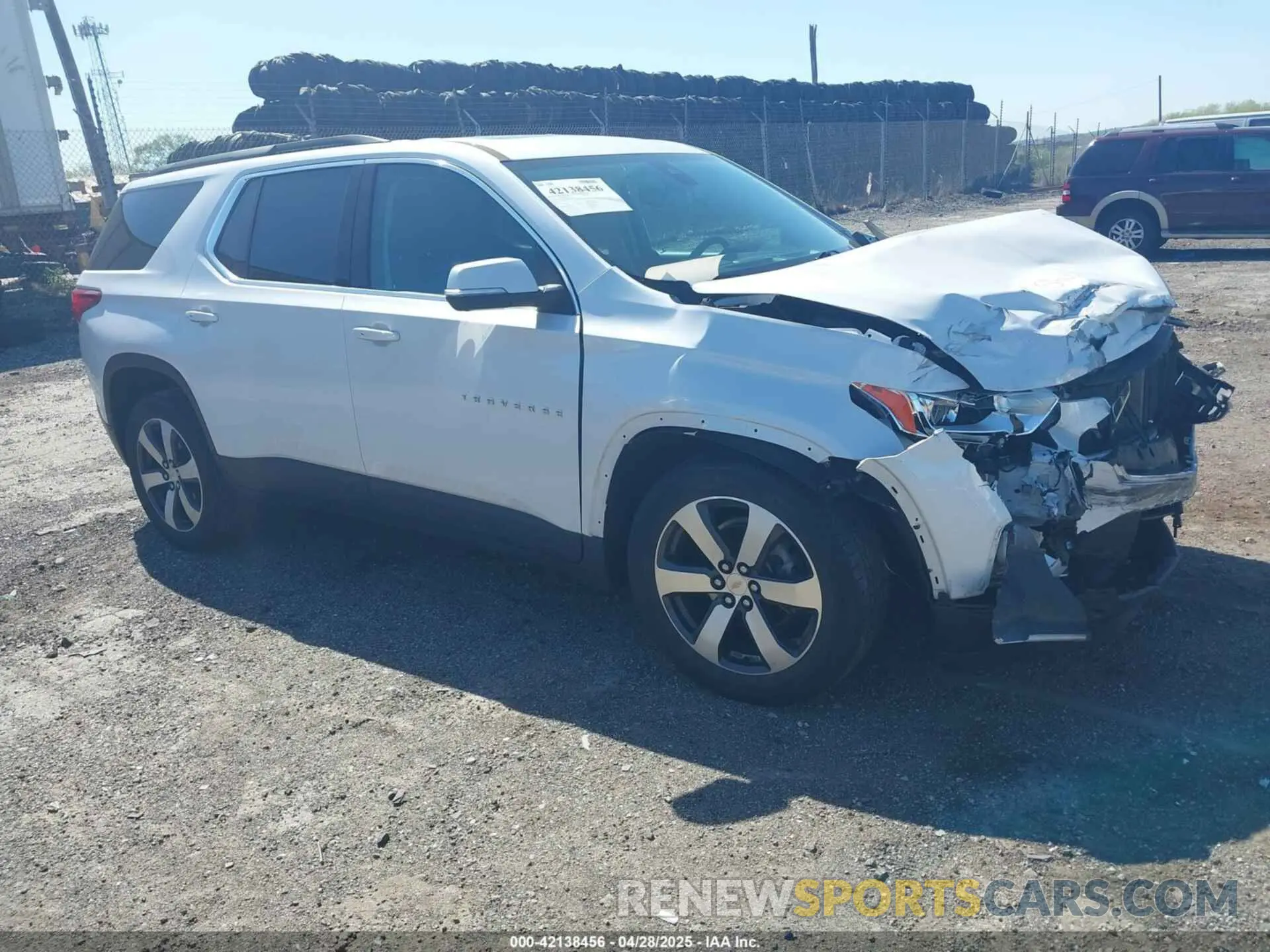 1 Photograph of a damaged car 1GNEVHKW3MJ151106 CHEVROLET TRAVERSE 2021