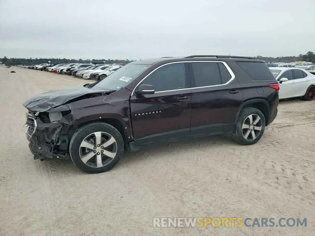 1 Photograph of a damaged car 1GNEVHKW6MJ211914 CHEVROLET TRAVERSE 2021