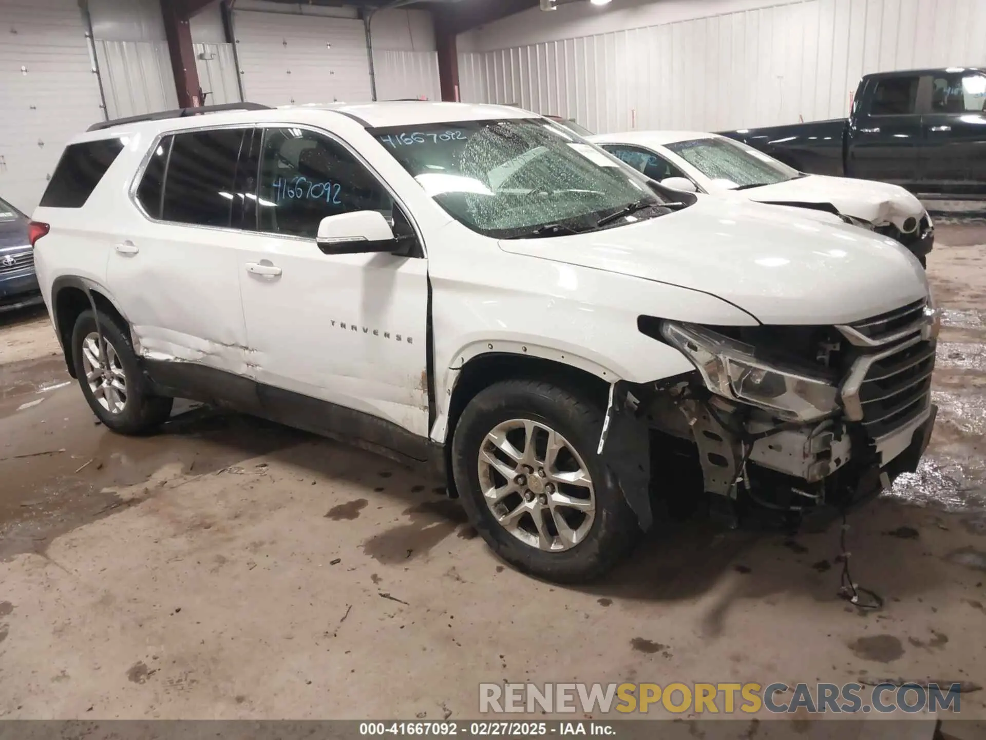 1 Photograph of a damaged car 1GNEVHKW7MJ100207 CHEVROLET TRAVERSE 2021
