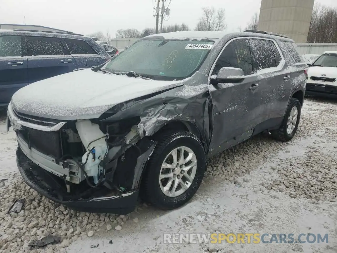 1 Photograph of a damaged car 1GNEVHKW7MJ113930 CHEVROLET TRAVERSE 2021