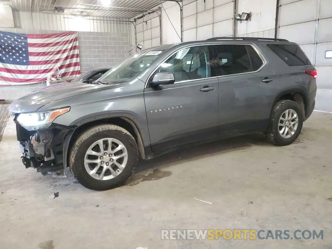 1 Photograph of a damaged car 1GNEVHKW8MJ122491 CHEVROLET TRAVERSE 2021