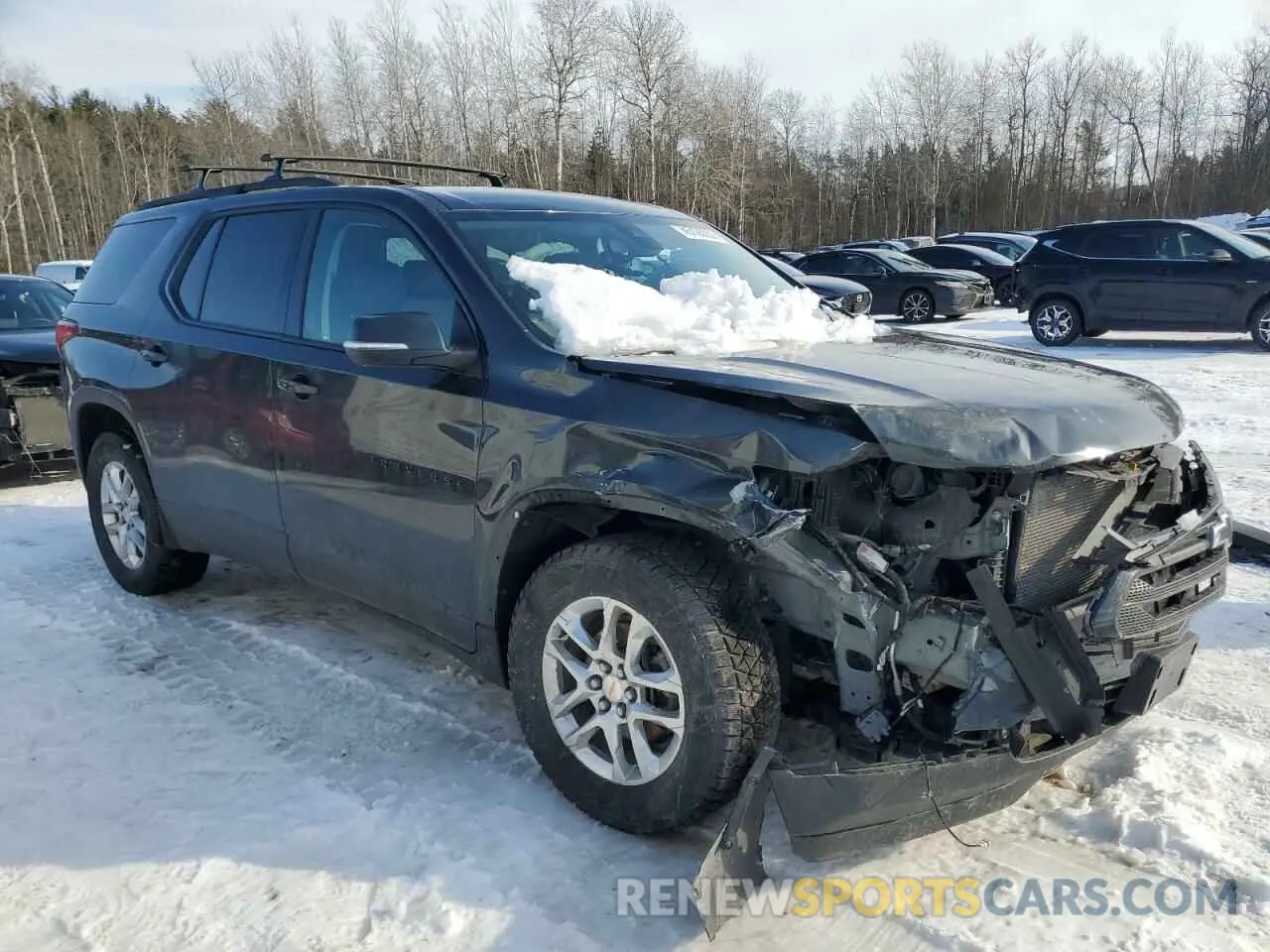 4 Photograph of a damaged car 1GNEVJKW9MJ144202 CHEVROLET TRAVERSE 2021
