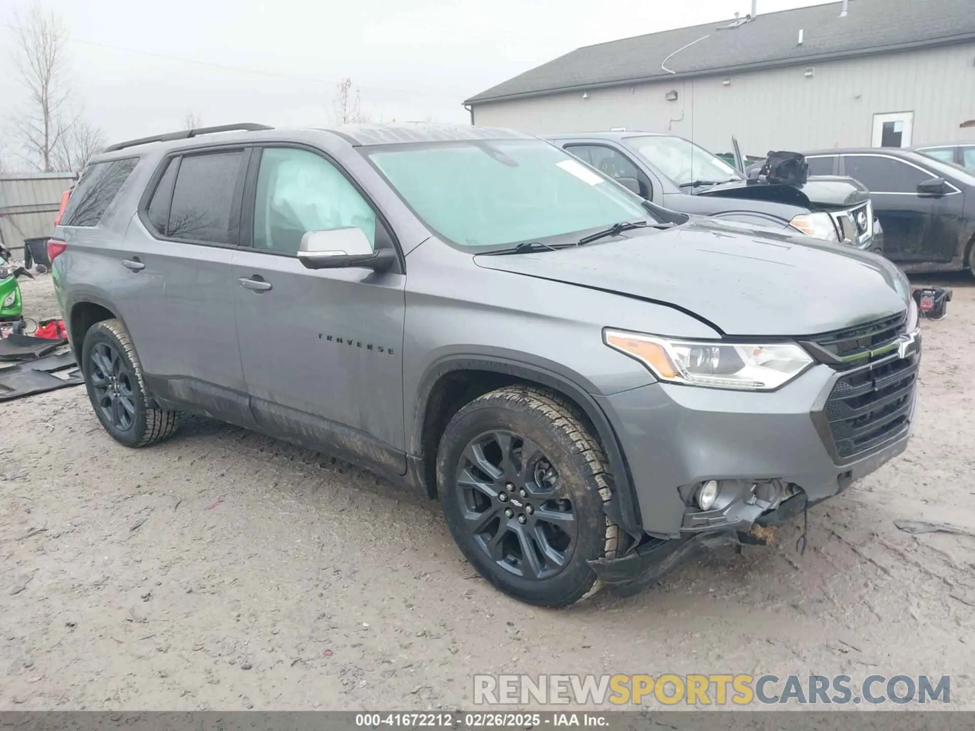 1 Photograph of a damaged car 1GNEVJKW9MJ205306 CHEVROLET TRAVERSE 2021