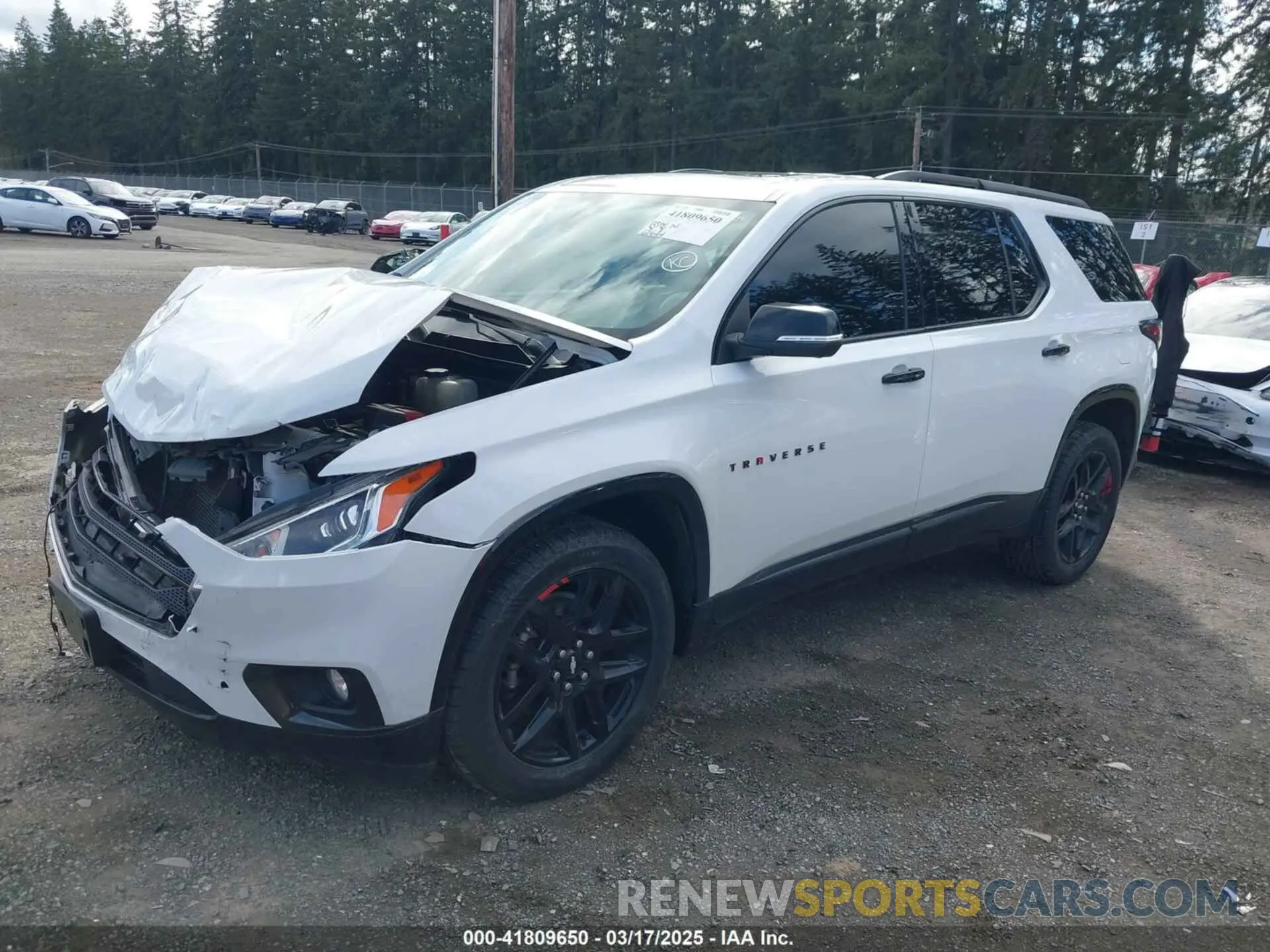 2 Photograph of a damaged car 1GNEVKKW7MJ250461 CHEVROLET TRAVERSE 2021