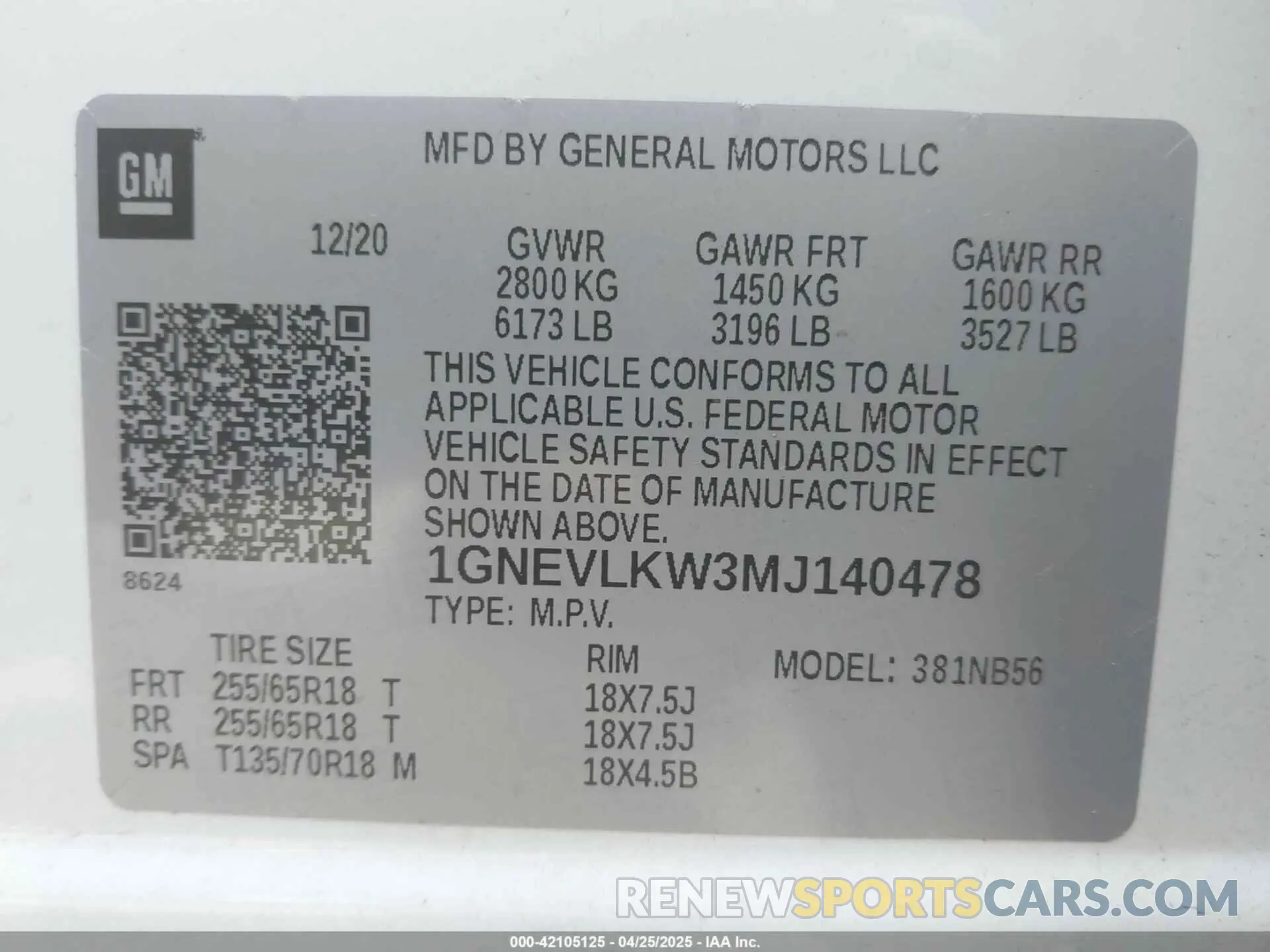 9 Photograph of a damaged car 1GNEVLKW3MJ140478 CHEVROLET TRAVERSE 2021