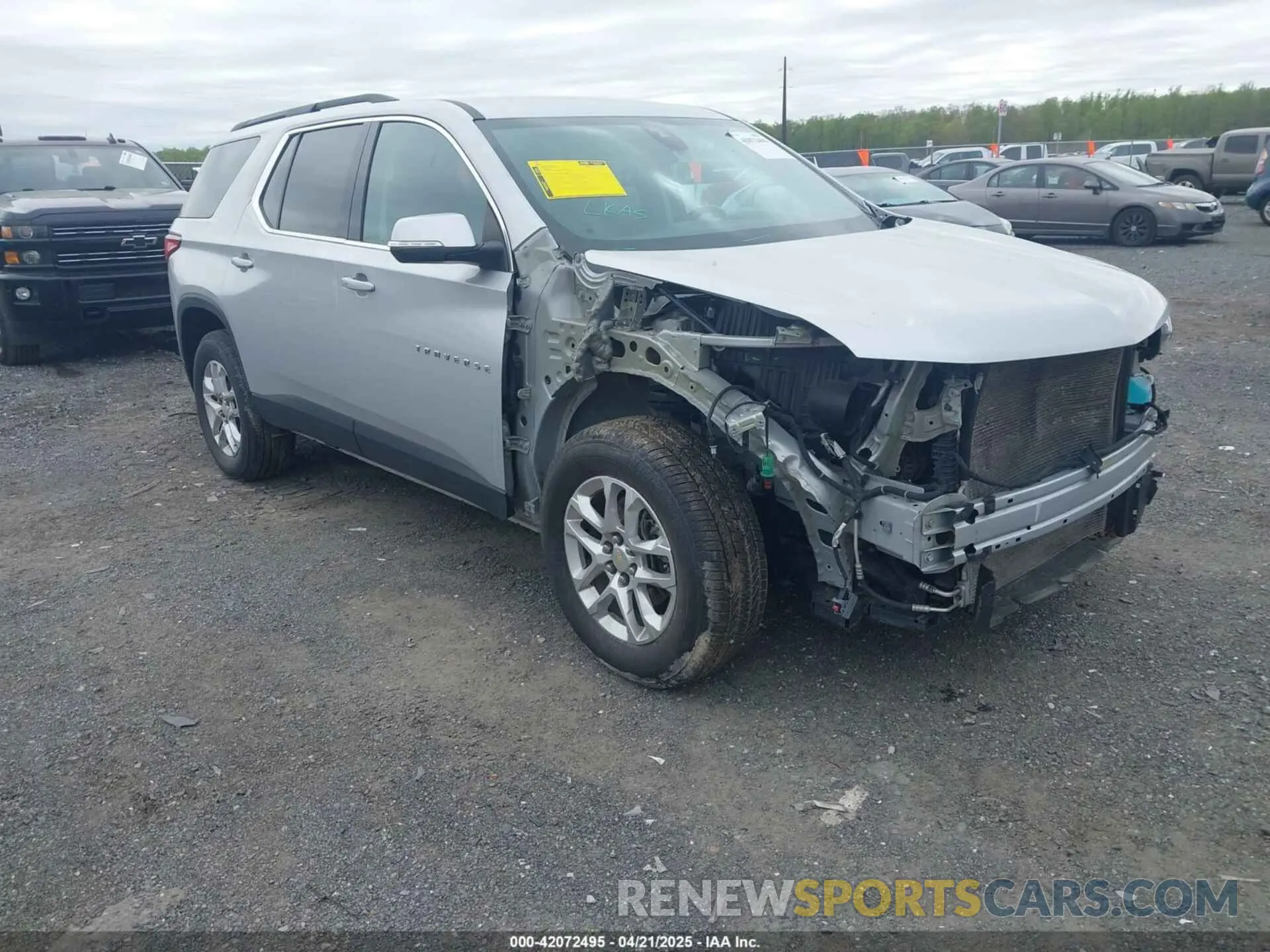 1 Photograph of a damaged car 1GNEVMKW6MJ221433 CHEVROLET TRAVERSE 2021