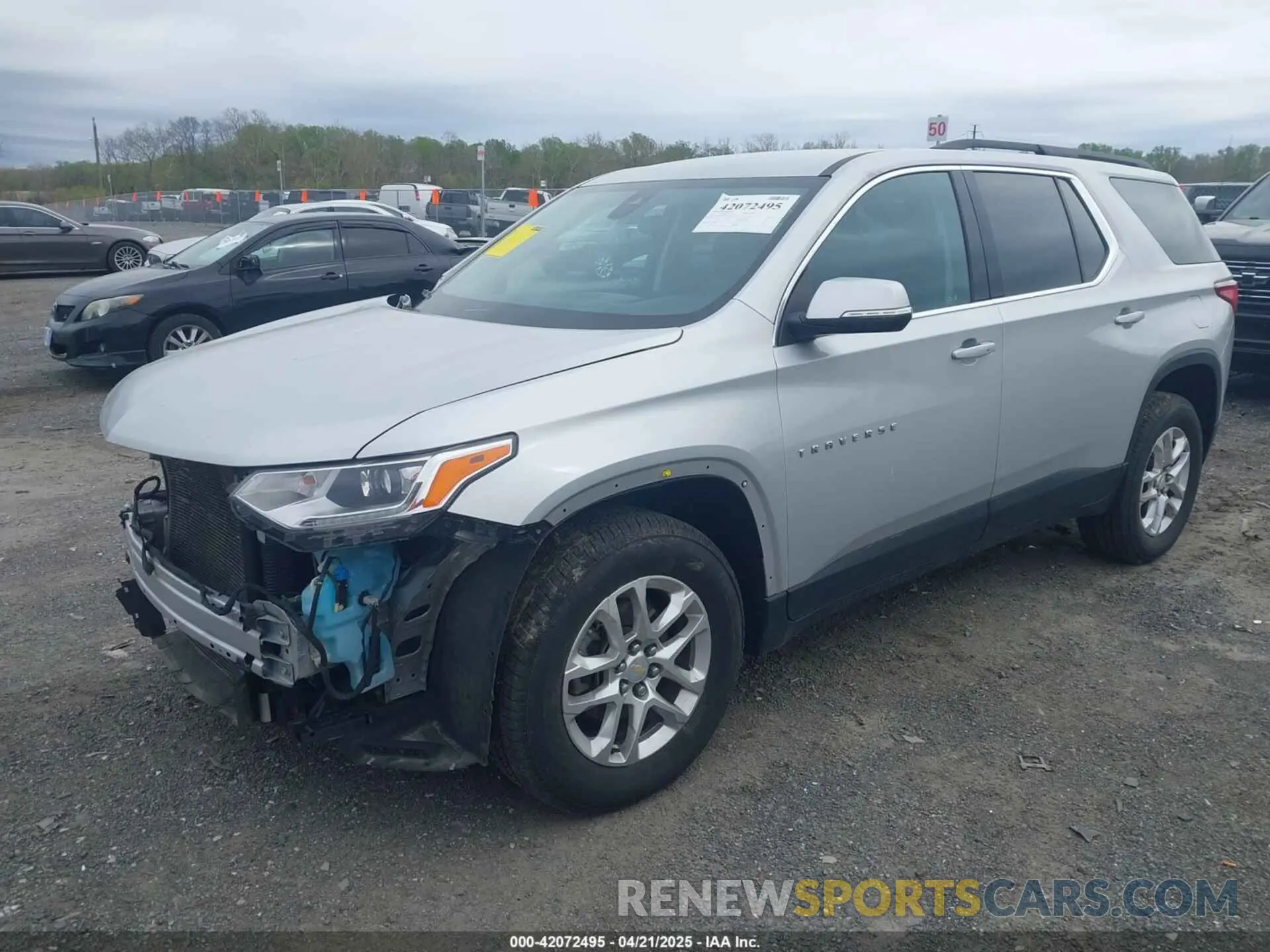 2 Photograph of a damaged car 1GNEVMKW6MJ221433 CHEVROLET TRAVERSE 2021