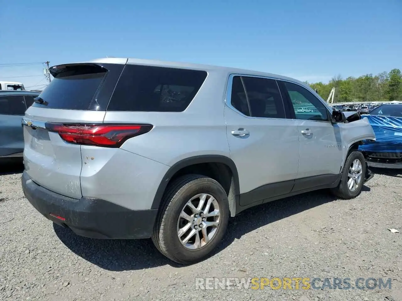 3 Photograph of a damaged car 1GNERFKW0NJ120518 CHEVROLET TRAVERSE 2022