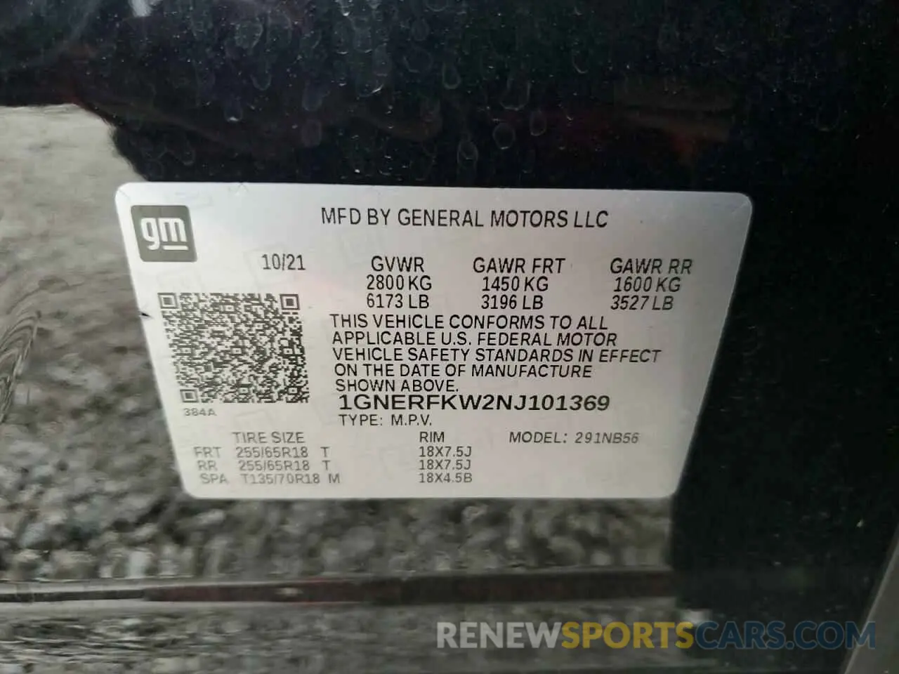14 Photograph of a damaged car 1GNERFKW2NJ101369 CHEVROLET TRAVERSE 2022