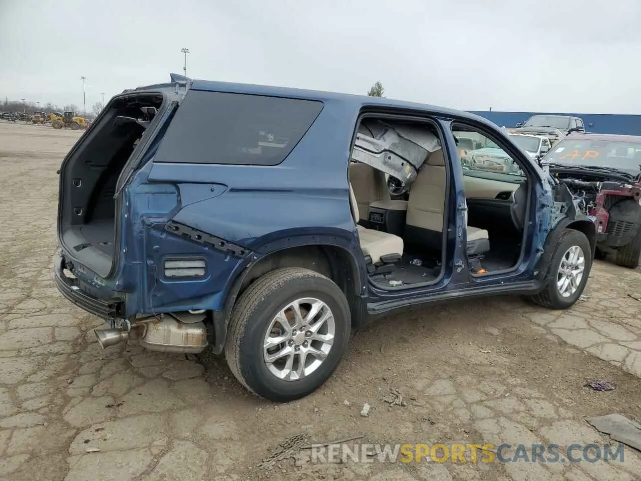 3 Photograph of a damaged car 1GNERFKW4NJ118884 CHEVROLET TRAVERSE 2022