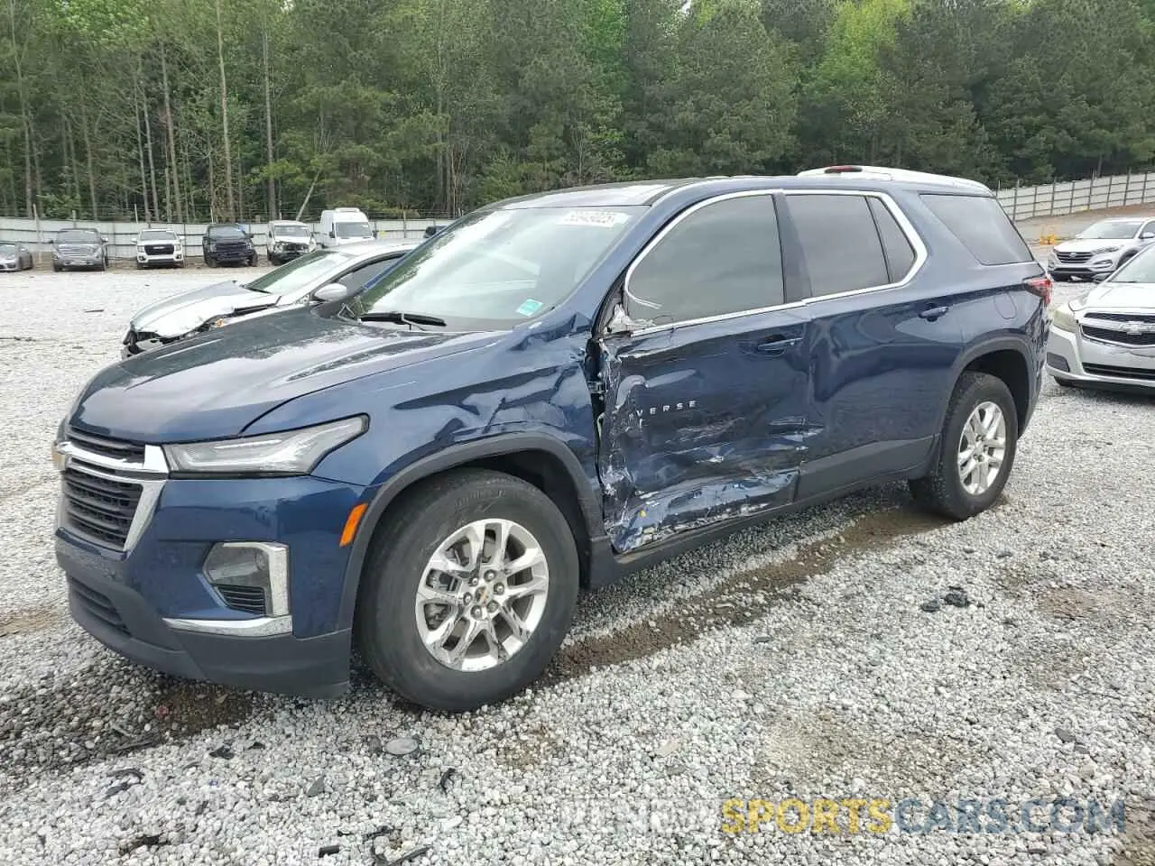 1 Photograph of a damaged car 1GNERFKW7NJ137154 CHEVROLET TRAVERSE 2022