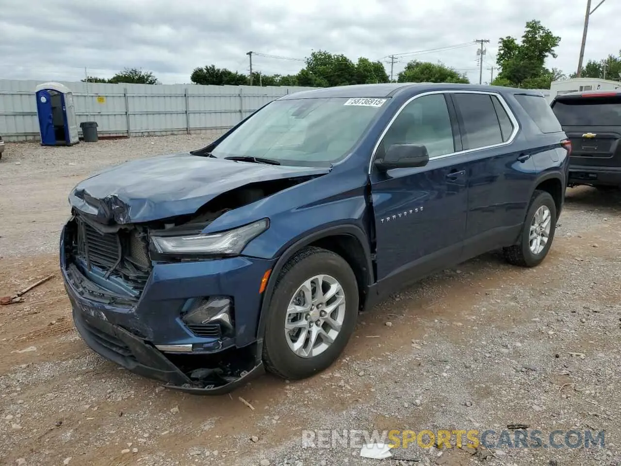 1 Photograph of a damaged car 1GNERFKWXNJ134149 CHEVROLET TRAVERSE 2022