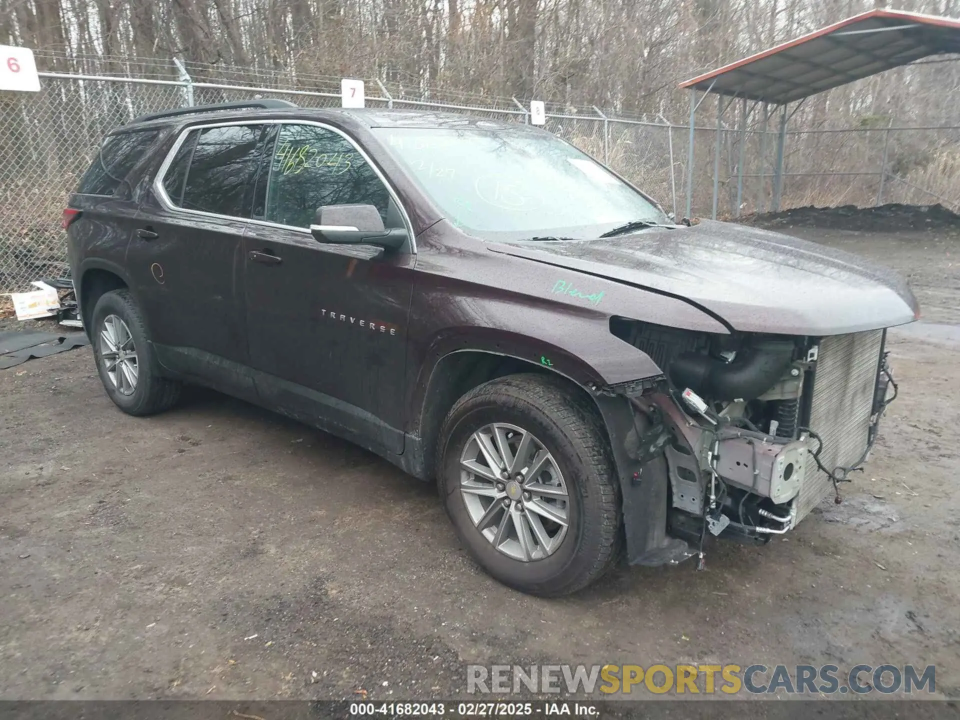 1 Photograph of a damaged car 1GNERGKW4NJ166133 CHEVROLET TRAVERSE 2022
