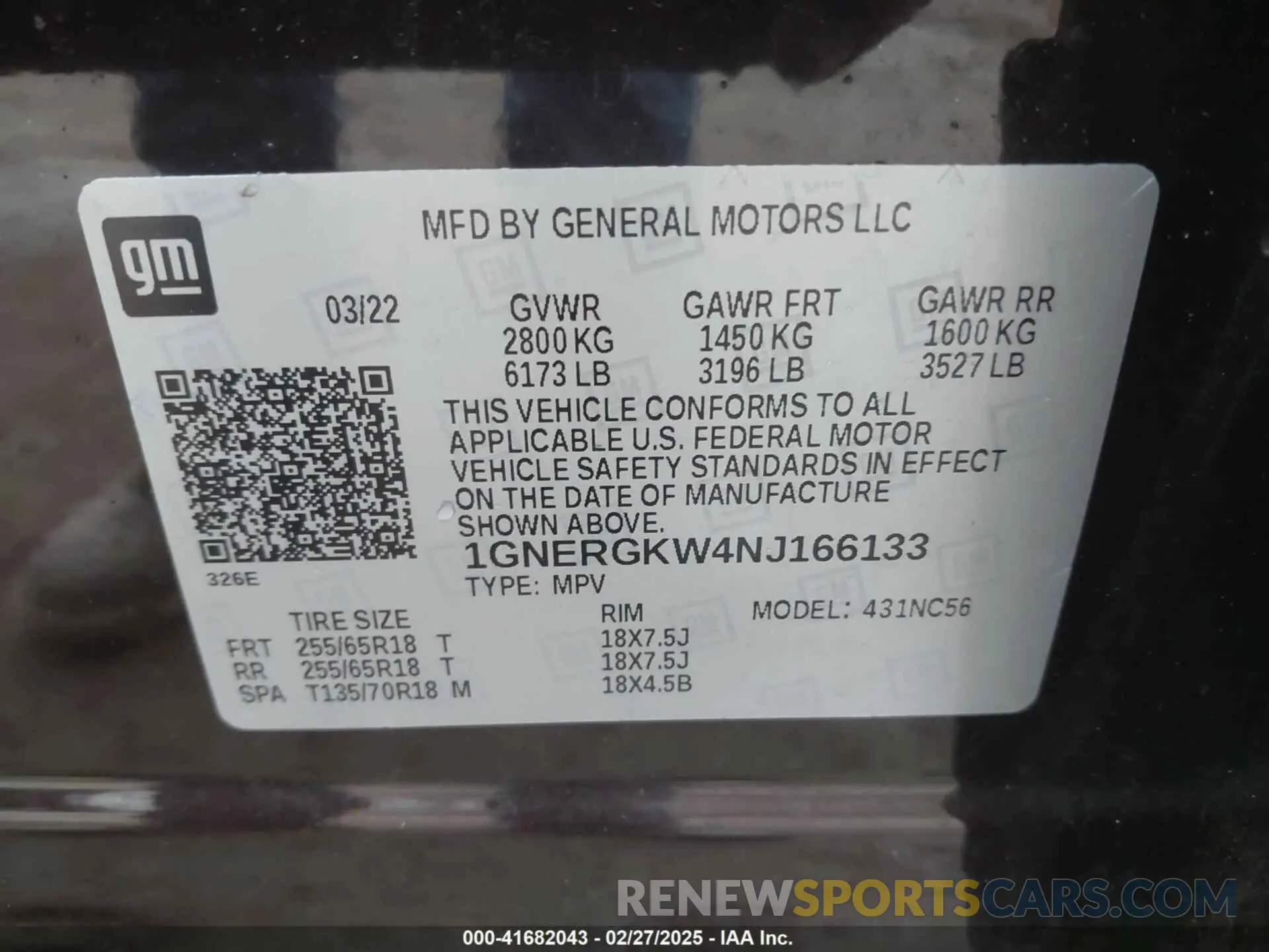 9 Photograph of a damaged car 1GNERGKW4NJ166133 CHEVROLET TRAVERSE 2022
