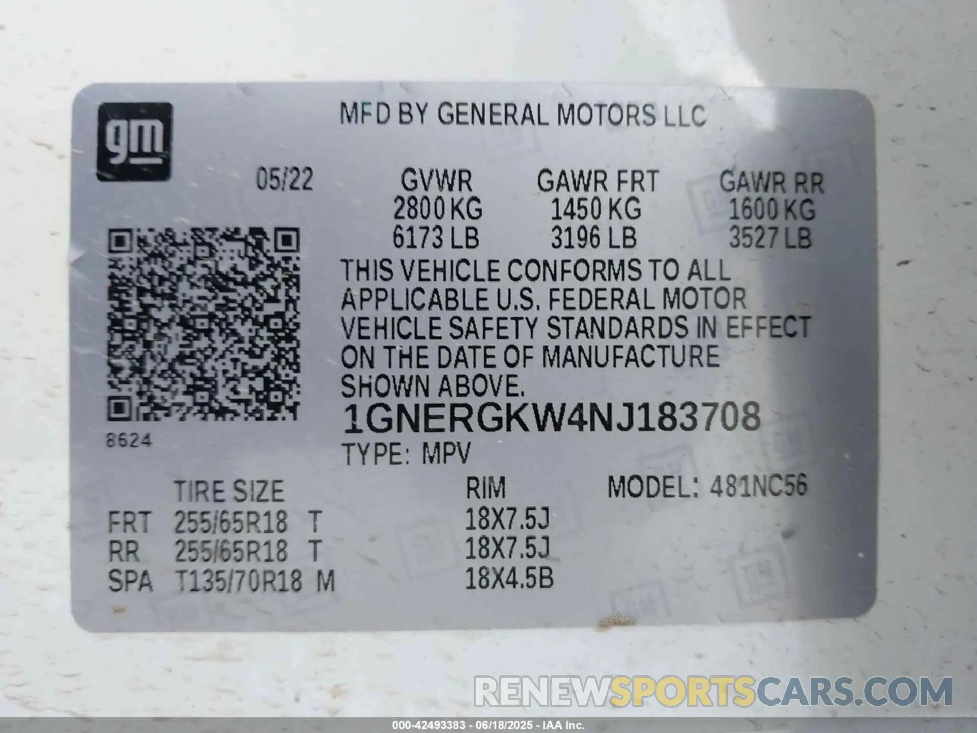 9 Photograph of a damaged car 1GNERGKW4NJ183708 CHEVROLET TRAVERSE 2022