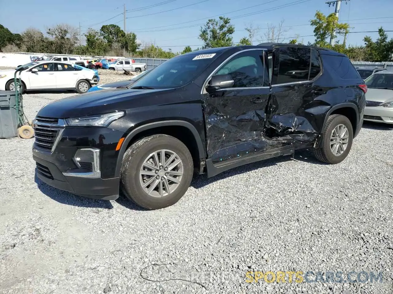 1 Photograph of a damaged car 1GNERHKW9NJ160544 CHEVROLET TRAVERSE 2022