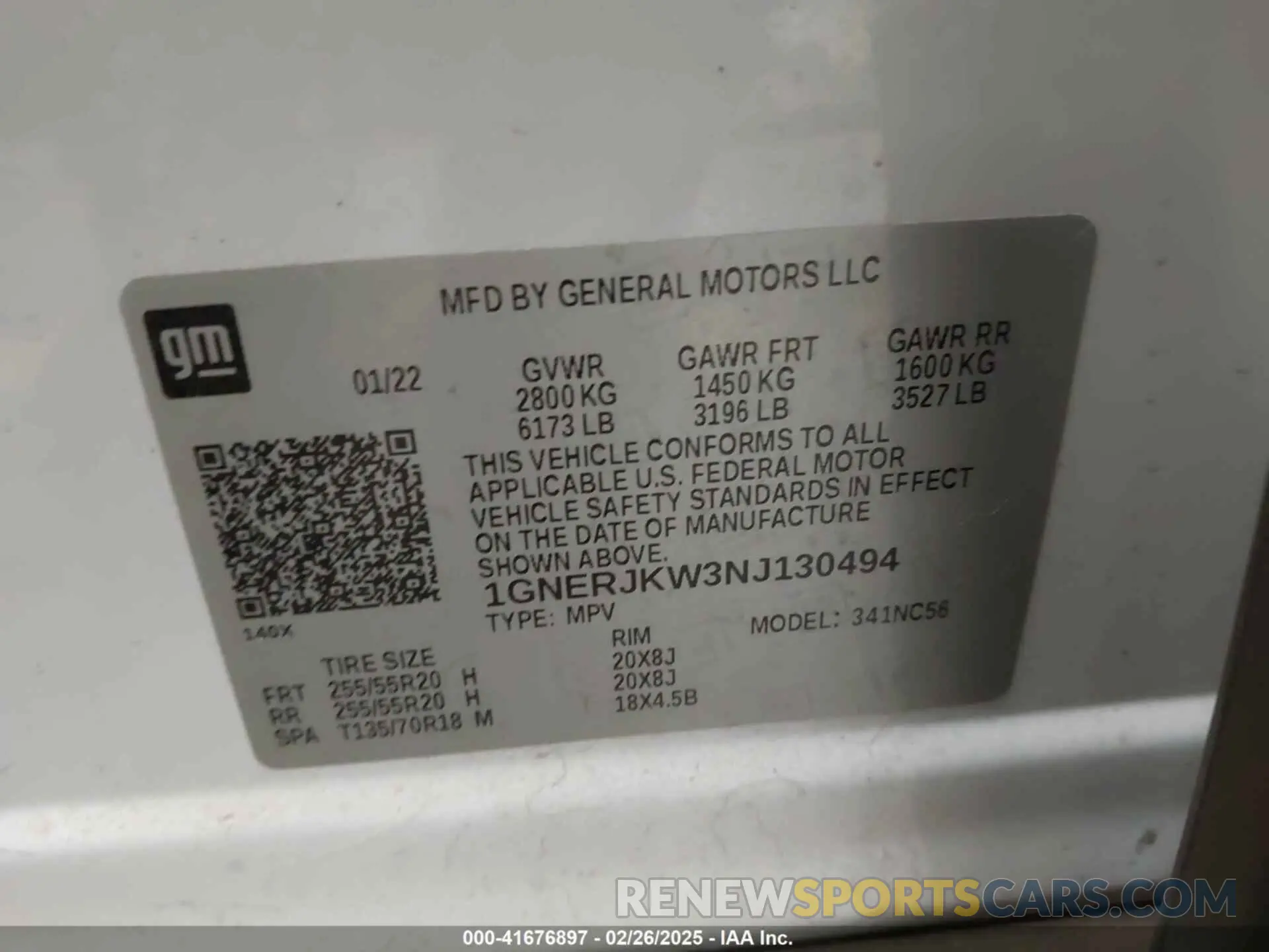 9 Photograph of a damaged car 1GNERJKW3NJ130494 CHEVROLET TRAVERSE 2022
