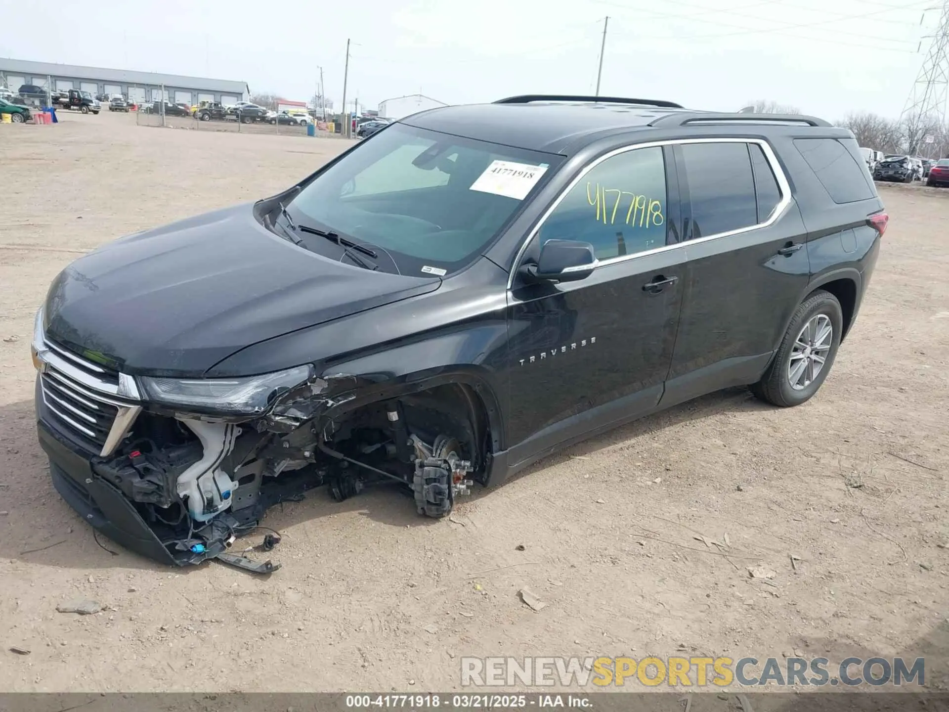 2 Photograph of a damaged car 1GNEVGKW3NJ141333 CHEVROLET TRAVERSE 2022