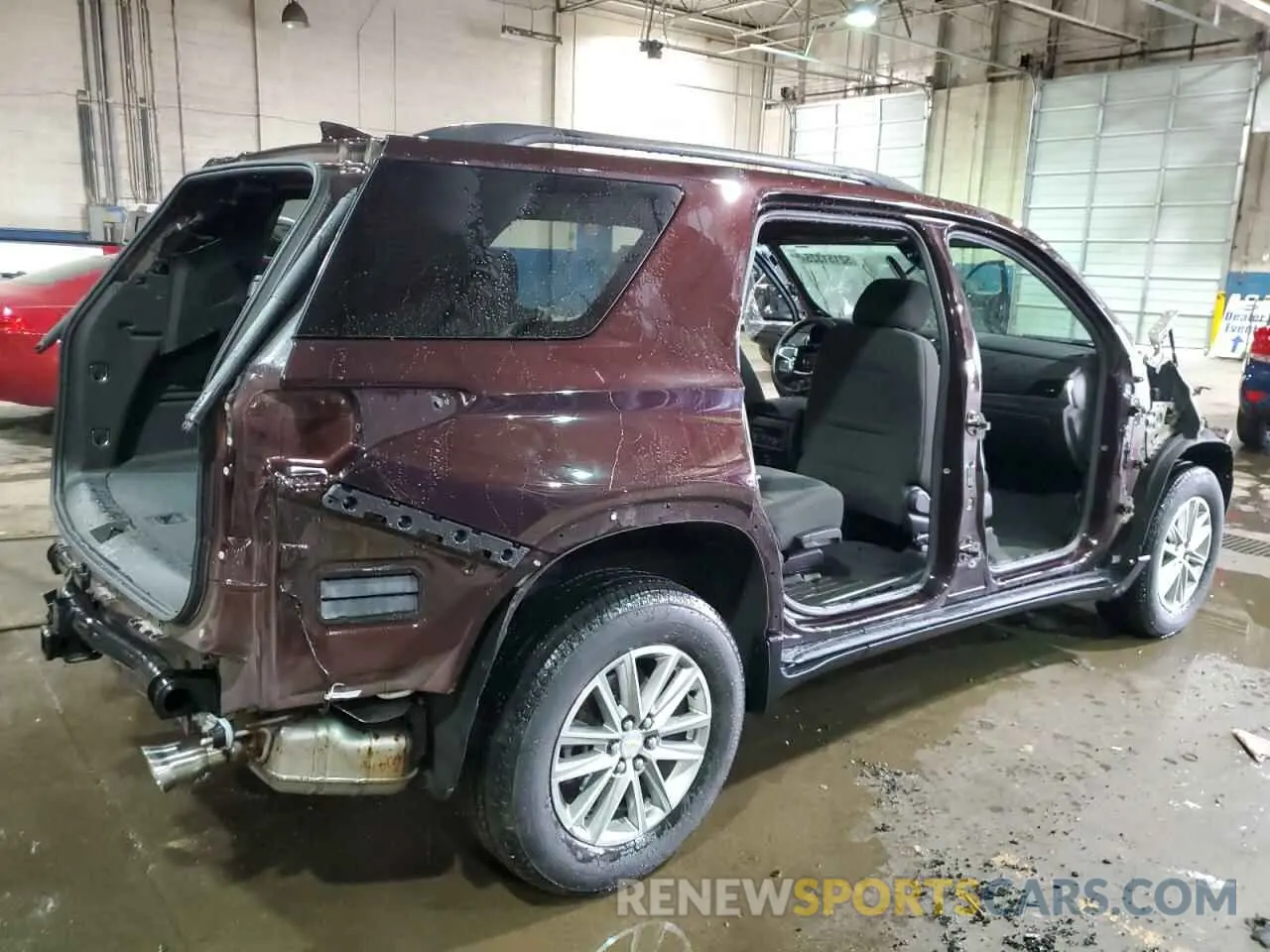 3 Photograph of a damaged car 1GNEVGKW7NJ139567 CHEVROLET TRAVERSE 2022