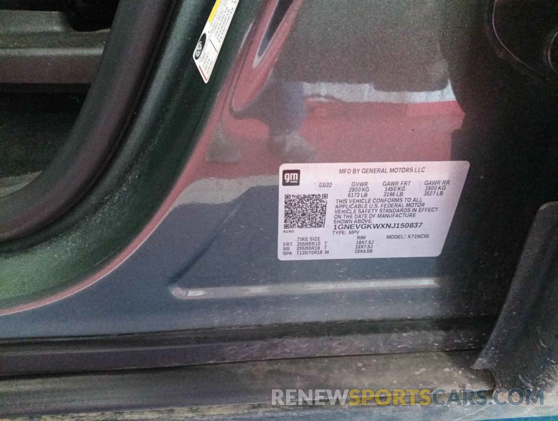 9 Photograph of a damaged car 1GNEVGKWXNJ150837 CHEVROLET TRAVERSE 2022