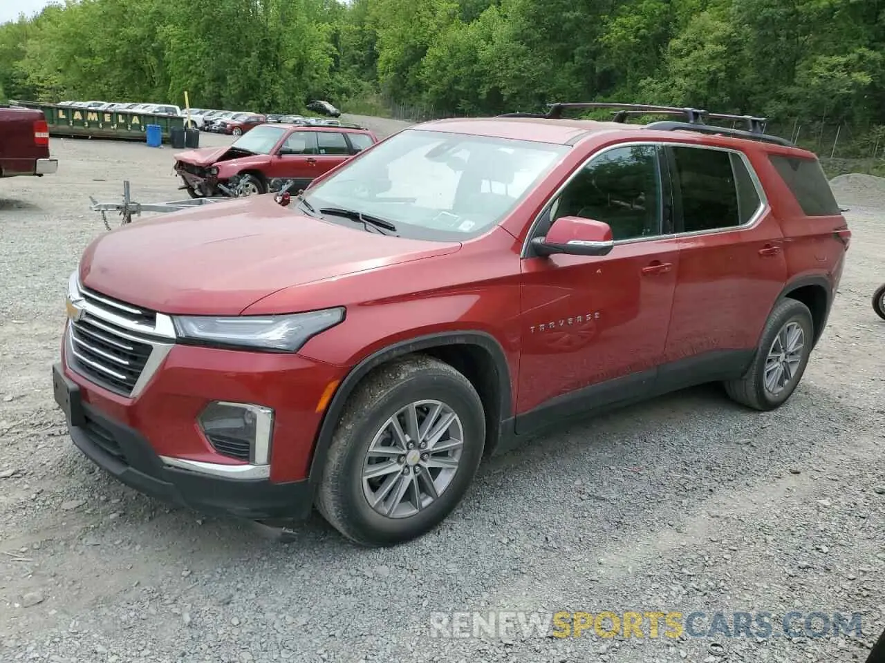 1 Photograph of a damaged car 1GNEVHKW1NJ150196 CHEVROLET TRAVERSE 2022