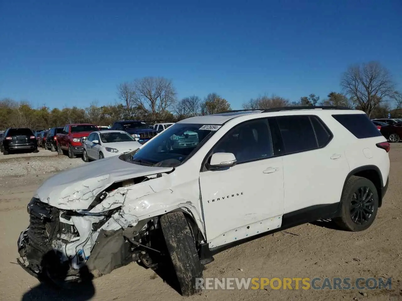 1 Photograph of a damaged car 1GNEVJKW4NJ188724 CHEVROLET TRAVERSE 2022
