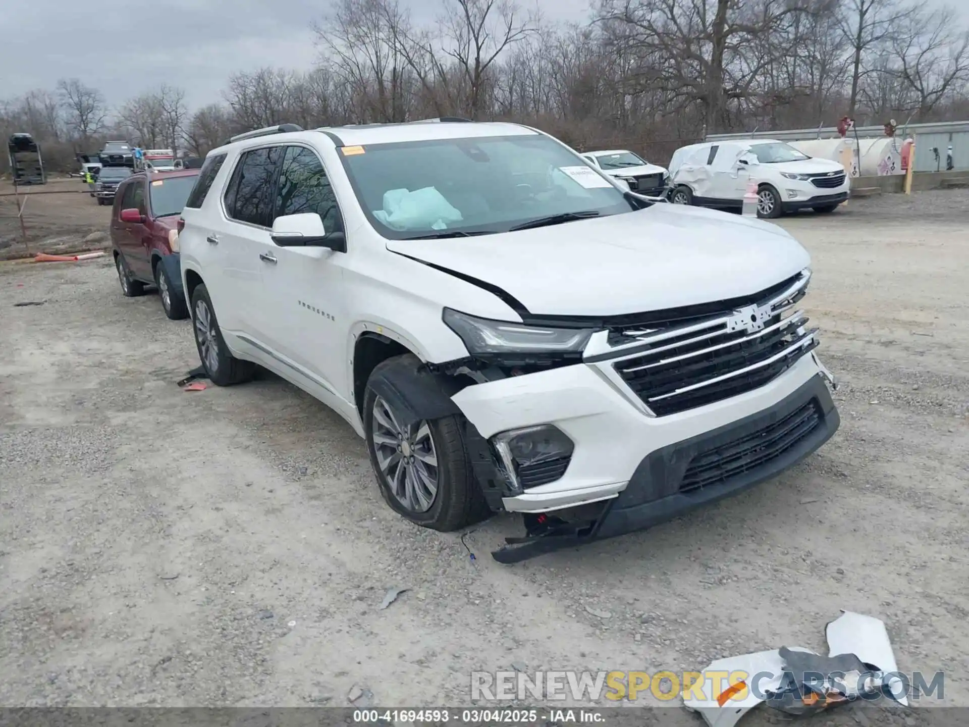 1 Photograph of a damaged car 1GNEVKKW8NJ177182 CHEVROLET TRAVERSE 2022