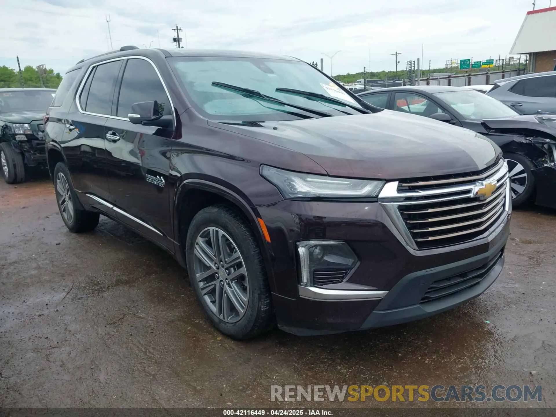 1 Photograph of a damaged car 1GNEVNKW2NJ109753 CHEVROLET TRAVERSE 2022