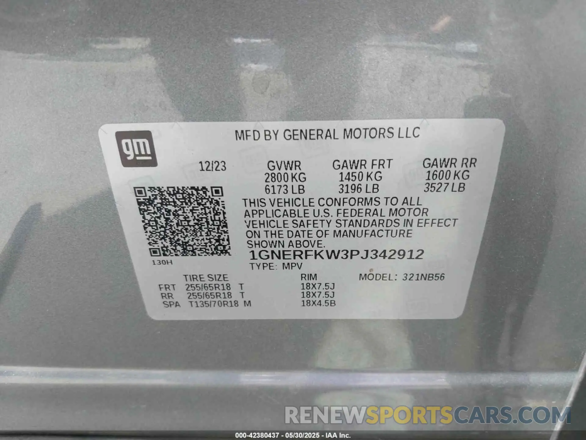 9 Photograph of a damaged car 1GNERFKW3PJ342912 CHEVROLET TRAVERSE 2023