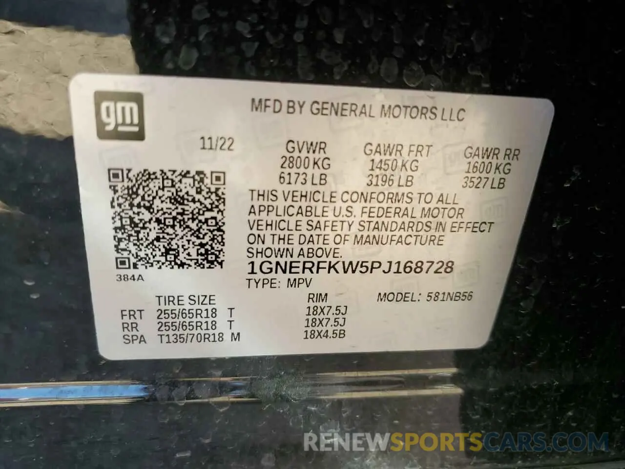 12 Photograph of a damaged car 1GNERFKW5PJ168728 CHEVROLET TRAVERSE 2023