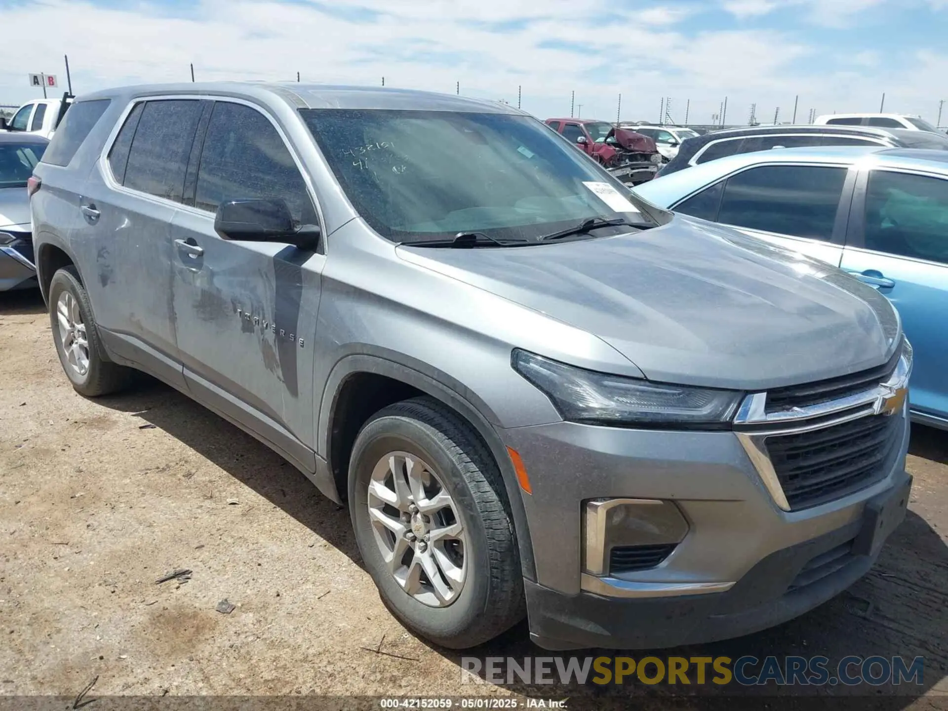 1 Photograph of a damaged car 1GNERFKW6PJ101765 CHEVROLET TRAVERSE 2023