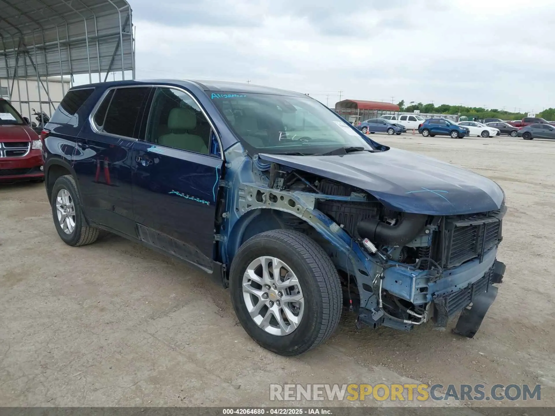1 Photograph of a damaged car 1GNERFKW6PJ221839 CHEVROLET TRAVERSE 2023