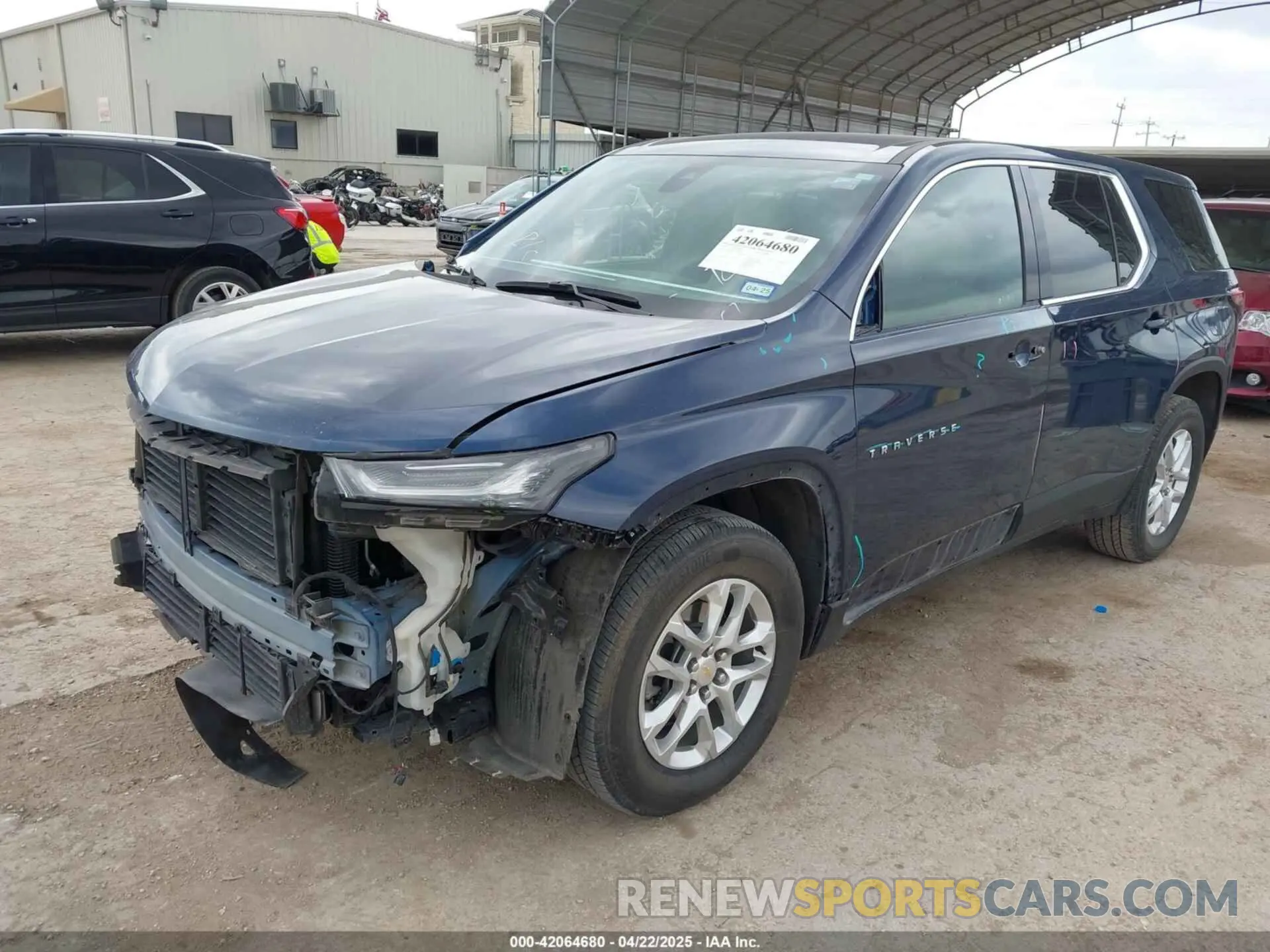 2 Photograph of a damaged car 1GNERFKW6PJ221839 CHEVROLET TRAVERSE 2023
