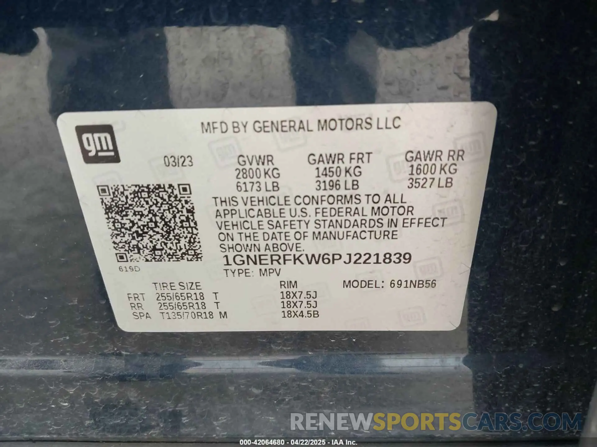 9 Photograph of a damaged car 1GNERFKW6PJ221839 CHEVROLET TRAVERSE 2023