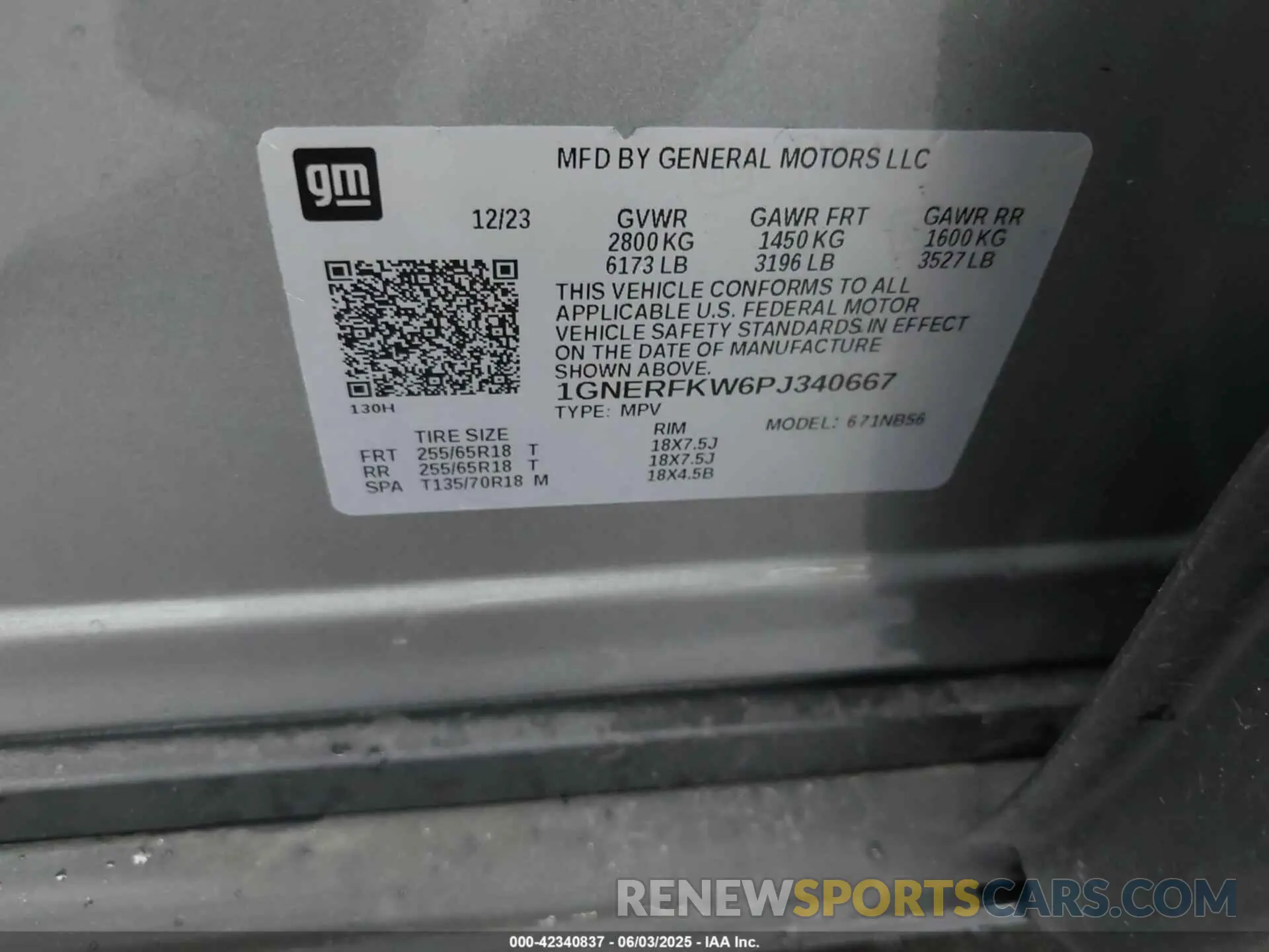 9 Photograph of a damaged car 1GNERFKW6PJ340667 CHEVROLET TRAVERSE 2023
