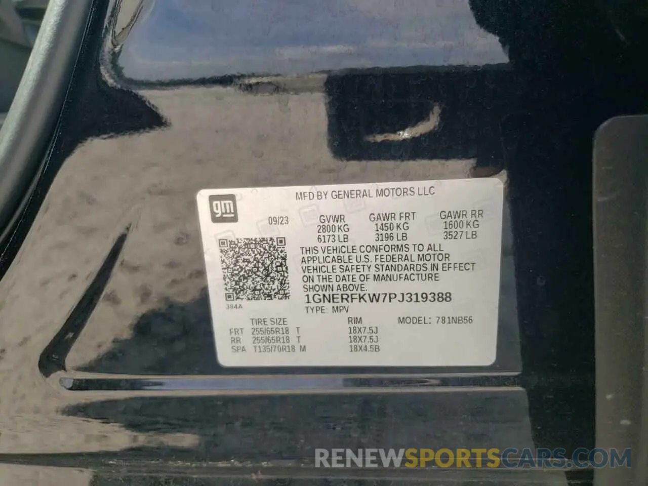14 Photograph of a damaged car 1GNERFKW7PJ319388 CHEVROLET TRAVERSE 2023