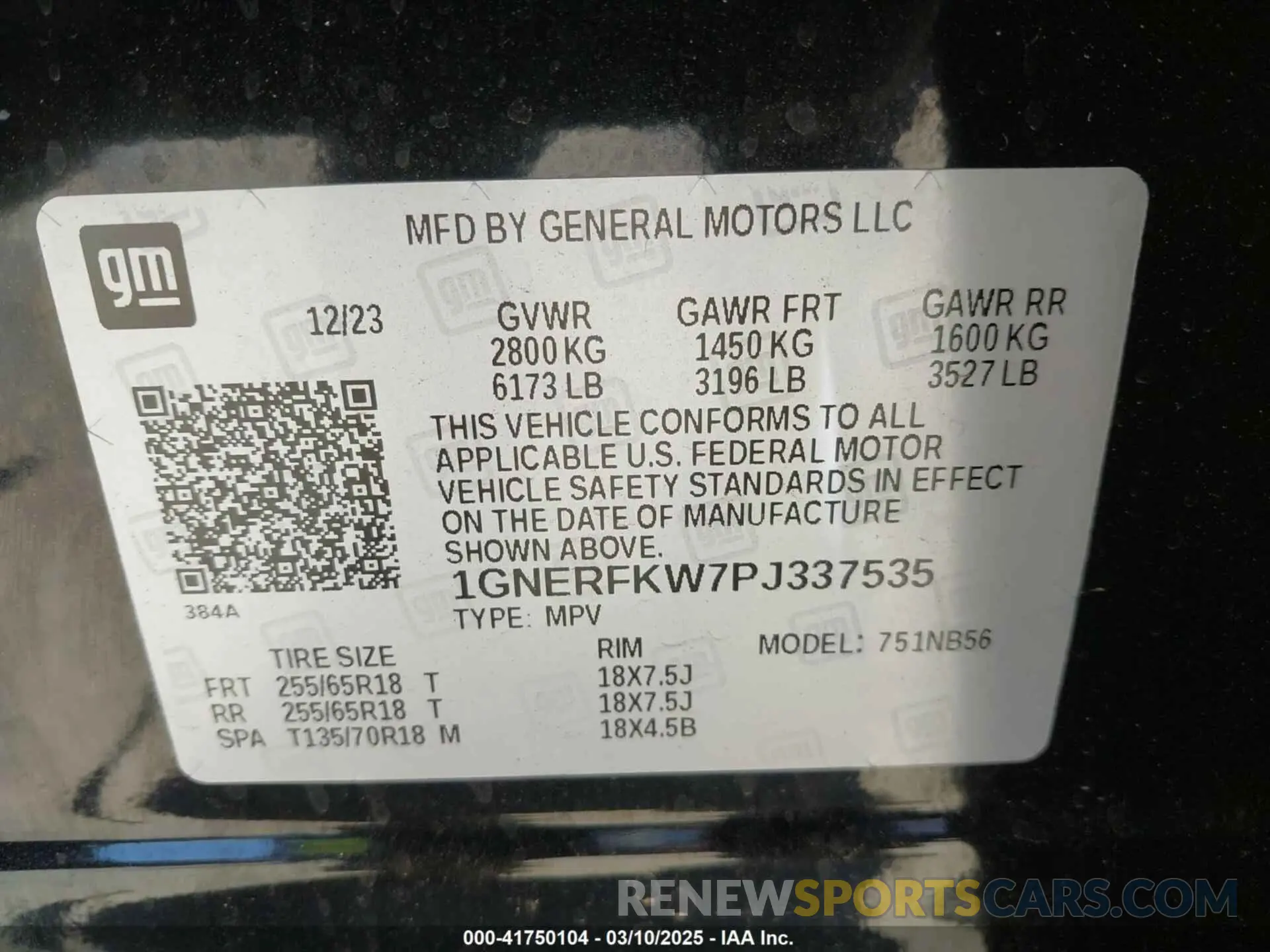 9 Photograph of a damaged car 1GNERFKW7PJ337535 CHEVROLET TRAVERSE 2023
